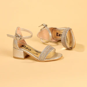 Kiko Kids Kiko 761 Çatlak Günlük Kız Çocuk 3 cm Topuk Sandalet Ayakkabı Altın