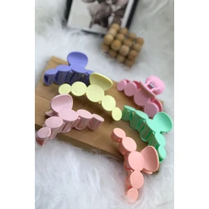 Kadın 6'lı Büyük Mandal Toka Seti Pastel Renkler