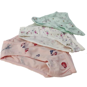 Yakamoz 3'lü Kız Çocuk Renkli-Desenli Lycralı Alt Çamaşır/ Slip/ Külot