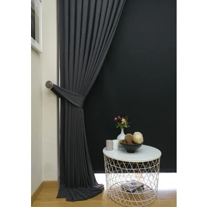 Evdepo Home Taç Antarsit Petek Kadife Dokulu Fon Perde, 1/3 Sık Pile, 70 x 250 cm