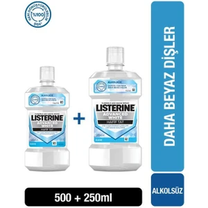 Advanced White Hafif Tat Alkolsüz Ağız Bakım Suyu 500 ml + 250 ml Hediyeli Set