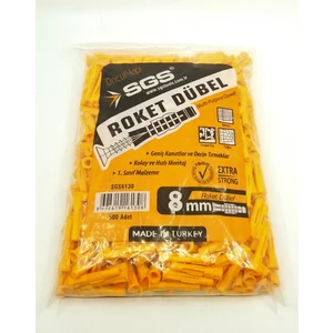 6130 Sarı Roket Dübel 8mm  500 Adet