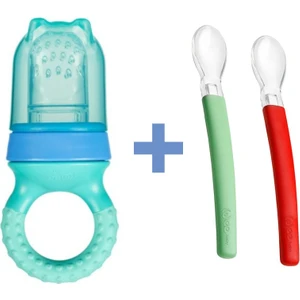 Wee Baby Beslenme Seti Mavi Meyve Süzgeci 2li Kaşık