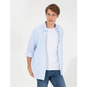 Pierre Cardin Erkek Açık Mavi Regular Fit Uzun Kollu Gömlek 50249718-VR003