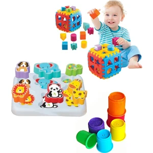Berattoys Sevimli Hayvanlar Bultak + Bul Tak Puzzle Eğitici Zeka Geliştirici Eğitici Set Bultak ve Hayvanlı Bultak
