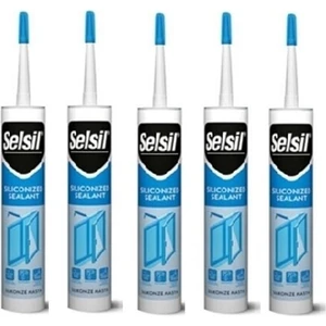 Silikonize Mastik Beyaz 5 Adet