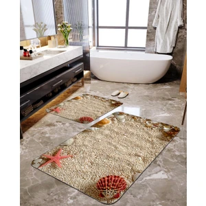 Talia Home Deniz Yıldızı Baskılı 2'li Büyük Boy Banyo Paspas Seti