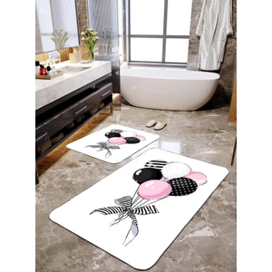 Talia Home Balon Desenli 2'li Büyük Boy Banyo Paspas Seti