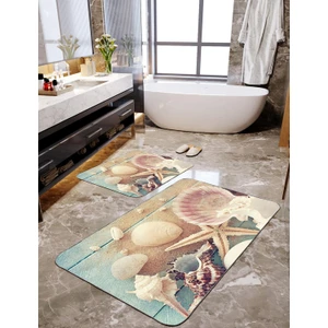Talia Home Digital Baskılı 2'li Büyük Boy Banyo Paspas Seti