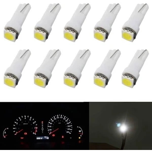 T5 Mini Dipsiz LED Ampül Panel Gösterge Kadran Aydınlatma 12V Beyaz 10 Adet