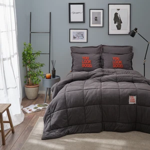 Karaca Home Motto Cotton Comfort Çift Kişilik Antrasit