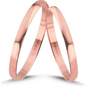 Pembe Altın Çift Alyans 2mm