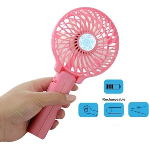 Sevimli Kitty Şarjlı Mini Fan Masa Üstü Vantilatörü USB Soğutucu Sessiz El Fanı