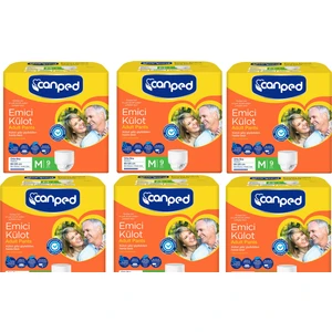 Orta  Boy Hasta Bezi  ( M ) 9 'Lu  Emici Külot  X6  Adet