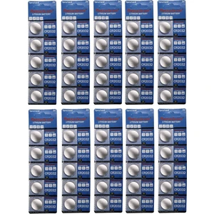 3 Volt CR2032 Lityum Düğme Para Pil 50'Li