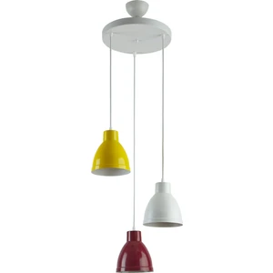 Enzo Özel Tasarım Modern Spor Dekoratif Cafe-Mutfak Bordo - Sarı - Beyaz  3 Lü Sarkıt Avize