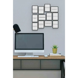 Yıldız Tilbe 12 Parça Mdf (Ahşap) Tablo Ofis Boyu 30 x 30 cm cm