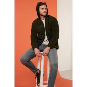 Regular Fit Fermuarlı Kapüşonlu Polar Hırka Erkek Hırka 5909005