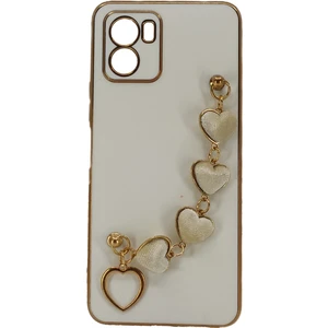 Vivo Y15S Uyumlu Lüx Kalp Zincir Arka Koruma