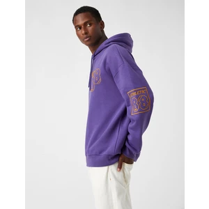 Kolej Baskılı Sweatshirt Kapşonlu