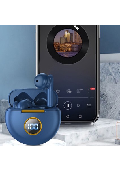 Bluetooth 5.1 Şarj Kılıflı Su Geçirmez Kulaklık - Yeşil (Yurt Dışından)