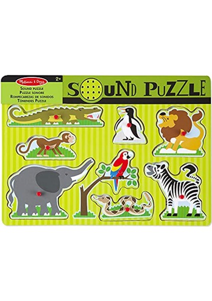 Melissa & Doug 10727 Ahşap Sesli Yapboz Hayvanat Bahçesi