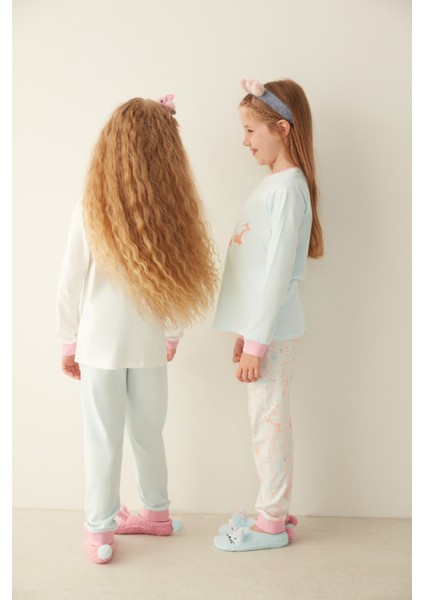 Çok Renkli Girls Picnic 2li Pijama Takımı