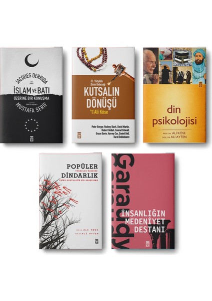 Din Sosyolojisi Seti (5 Kitap) Islam ve Batı - Kutsalın Dönüşü - Din Psikolojisi - Popüler Dindarlık-Insanlığın Medeniyet Destanı