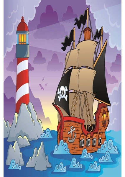 Dijital Baskılı Kaymaz Taban Yıkanabilir Çizgi Film Desenli Çocuk Odası Halısı VHÇ-HT-1134 fiyatları