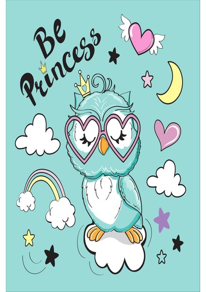 Dijital Baskılı Kaymaz Taban Yıkanabilir Modern Baykuşlu Çocuk Odası Halısı VHÇ-HP-718 fiyatları