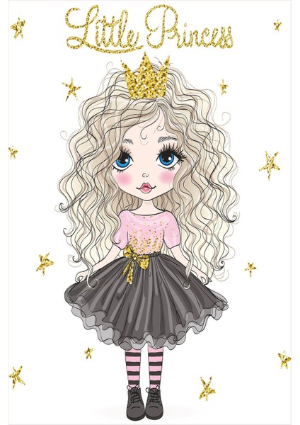 Dijital Baskılı Kaymaz Taban Yıkanabilir Modern Prensesli Çocuk Odası Halısı VHÇ-HT-280 fiyatları