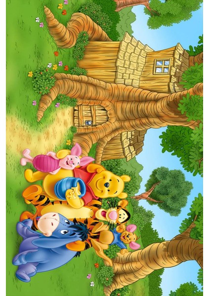 Dijital Baskılı Kaymaz Taban Yıkanabilir Çizgi Film Desenli Çocuk Odası Halısı VHÇ-HY-1176 fiyatları