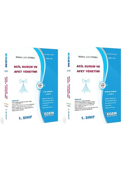 AÖFanad. Acil Durum ve Afet Yönetimi 1. Sınıf Güz-Bahar Konu Soru Full Set