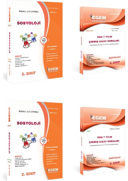 AÖFanad. Sosyoloji Güz ve Bahar Dönemi 2. Sınıf Konu Anlatımlı Soru ve Çıkmış