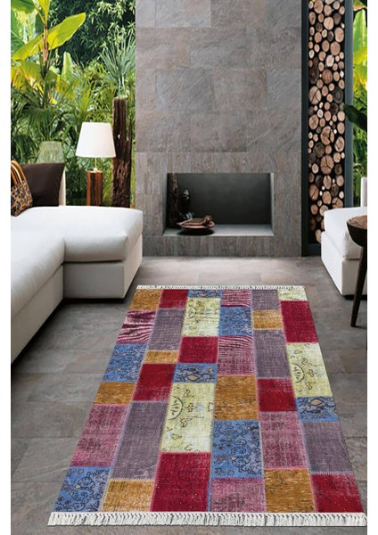 Dijital Baskılı Kaymaz Taban Yıkanabilir Modern Salon Halısı Mutfak Halısı Yolluk VH-HT-679