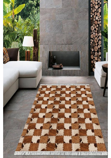 Dijital Baskılı Kaymaz Taban Yıkanabilir Modern Salon Halısı Mutfak Halısı Yolluk VH-HT-712