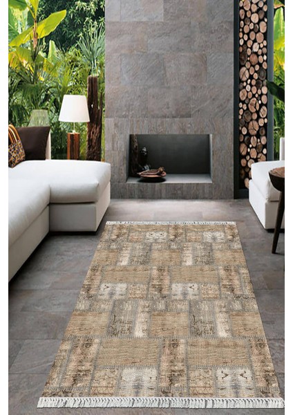 Dijital Baskılı Kaymaz Taban Yıkanabilir Modern Salon Halısı Mutfak Halısı Yolluk VH-HT-699