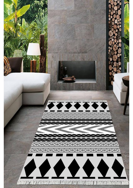 Dijital Baskılı Kaymaz Taban Yıkanabilir Modern Salon Halısı Mutfak Halısı Yolluk VH-HT-844