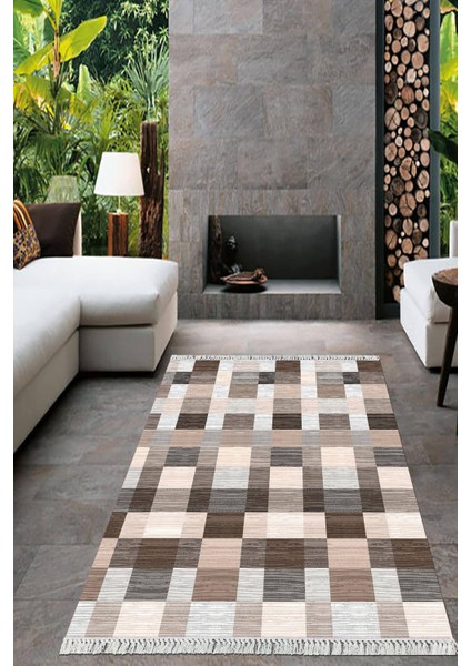 Dijital Baskılı Kaymaz Taban Yıkanabilir Modern Salon Halısı Mutfak Halısı Yolluk VH-HT-774