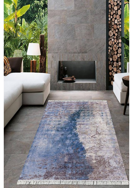 Dijital Baskılı Kaymaz Taban Yıkanabilir Modern Salon Halısı Mutfak Halısı Yolluk VH-HT-740