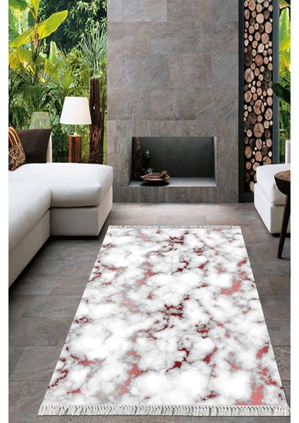 Dijital Baskılı Kaymaz Taban Yıkanabilir Mermer Desen Salon Halısı Mutfak Halısı Yolluk VH-HT-799