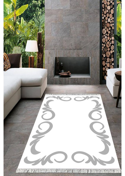 Dijital Baskılı Kaymaz Taban Yıkanabilir Çerçeveli Salon Halısı Mutfak Halısı Yolluk VH-HT-867