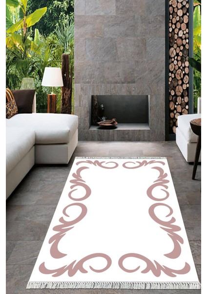 Dijital Baskılı Kaymaz Taban Yıkanabilir Çerçeveli Salon Halısı Mutfak Halısı Yolluk VH-HT-871