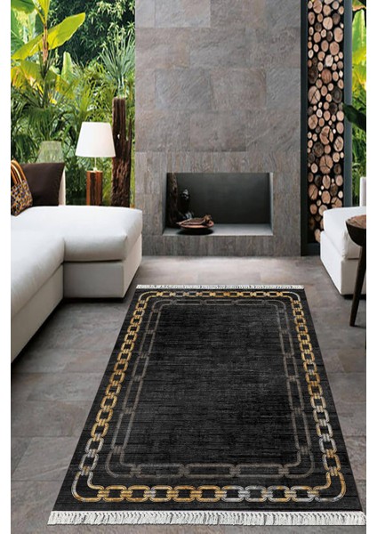 Dijital Baskılı Kaymaz Taban Yıkanabilir Çerçeveli Salon Halısı Mutfak Halısı Yolluk VH-HT-901