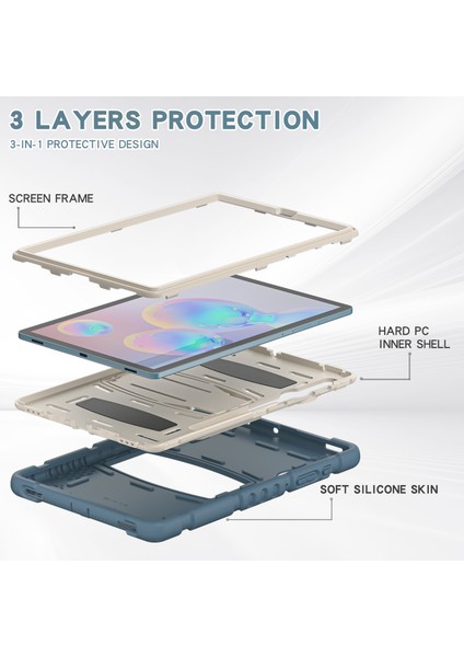 Galaxy Tab S6 İçin Tablet Kılıfı - Çok Renkli (Yurt Dışından)