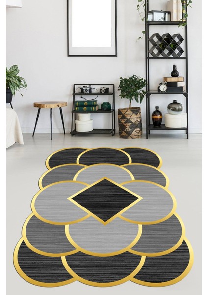 Kaymaz Taban Yıkanabilir Lazer Kesim Salon Halısı Mutfak Halısı Yolluk VHL-SD-692