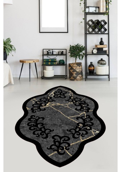 Kaymaz Taban Yıkanabilir Lazer Kesim Salon Halısı Mutfak Halısı Yolluk VHL-SD-662