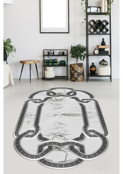 Kaymaz Taban Yıkanabilir Lazer Kesim Salon Halısı Mutfak Halısı Yolluk VHL-SD-772