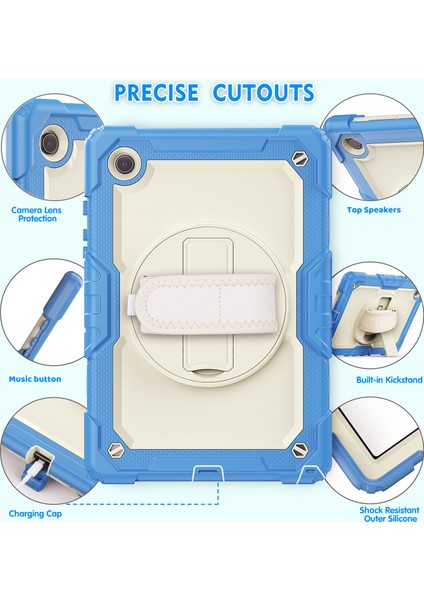Galaxy Tab A İçin Tablet Kılıfı - Açık Mavi (Yurt Dışından) fırsatları