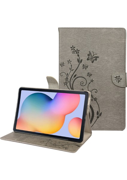 Galaxy Tab S6 Lite İçin Tablet Kılıfı - Gri (Yurt Dışından)
